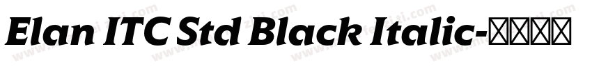 Elan ITC Std Black Italic字体转换